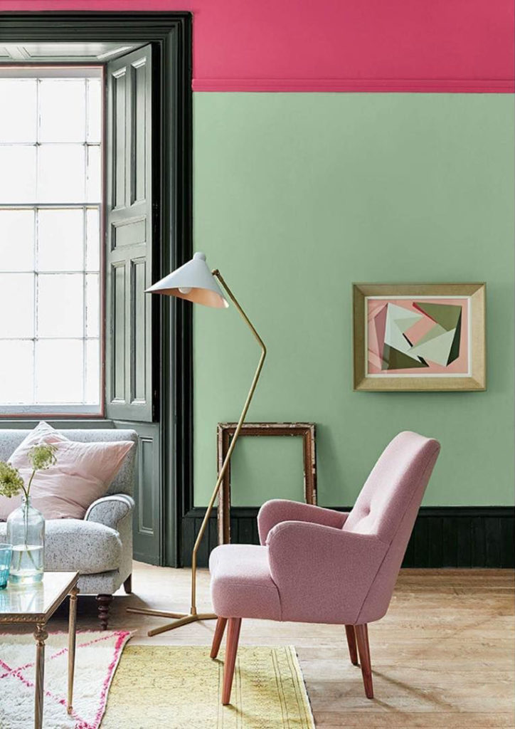 Un mur graphique en peinture décorative