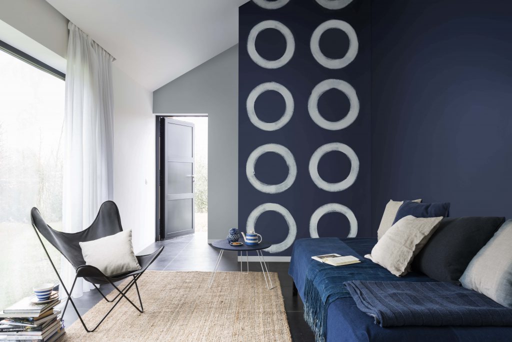 Un mur graphique en peinture décorative