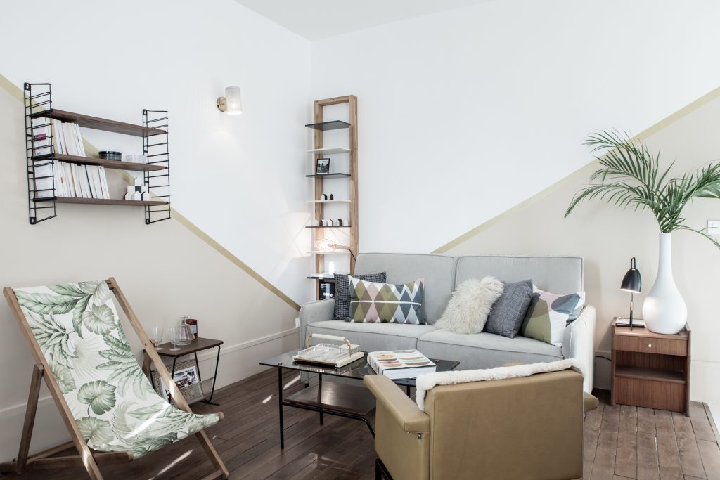 Un mur graphique en peinture décorative