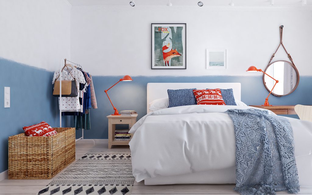 Un mur graphique en peinture décorative