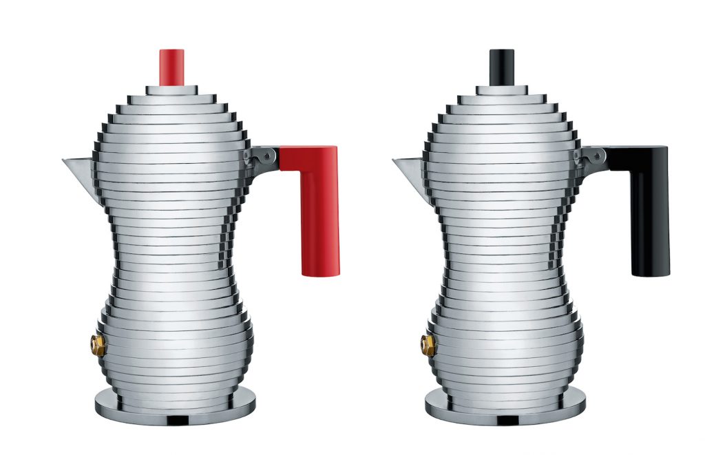 cadeau de Noël design. Cafetière Pulcina, design Michele de Lucchi. Alessi