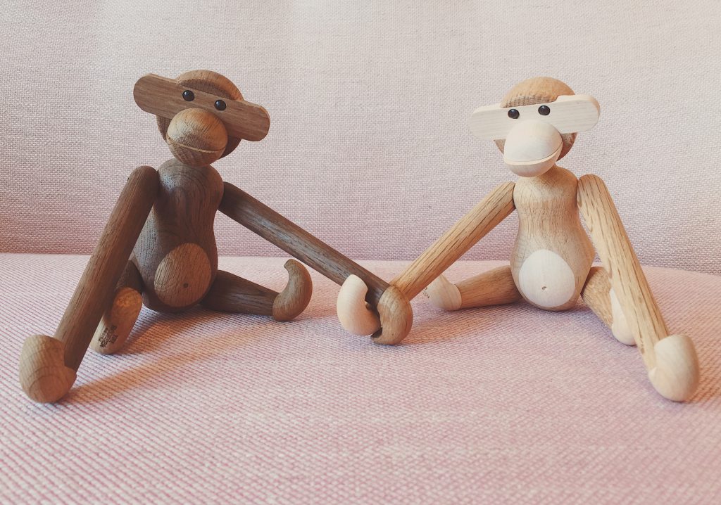cadeau de Noël design. Jouet singe Kay Bojensen design Kay Bonjensen