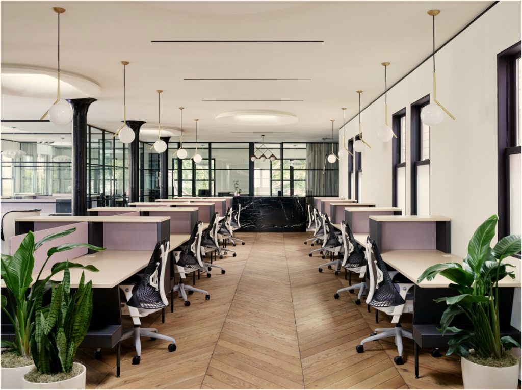 Aménagement des bureaux en coworking Canopy à San Francisco.