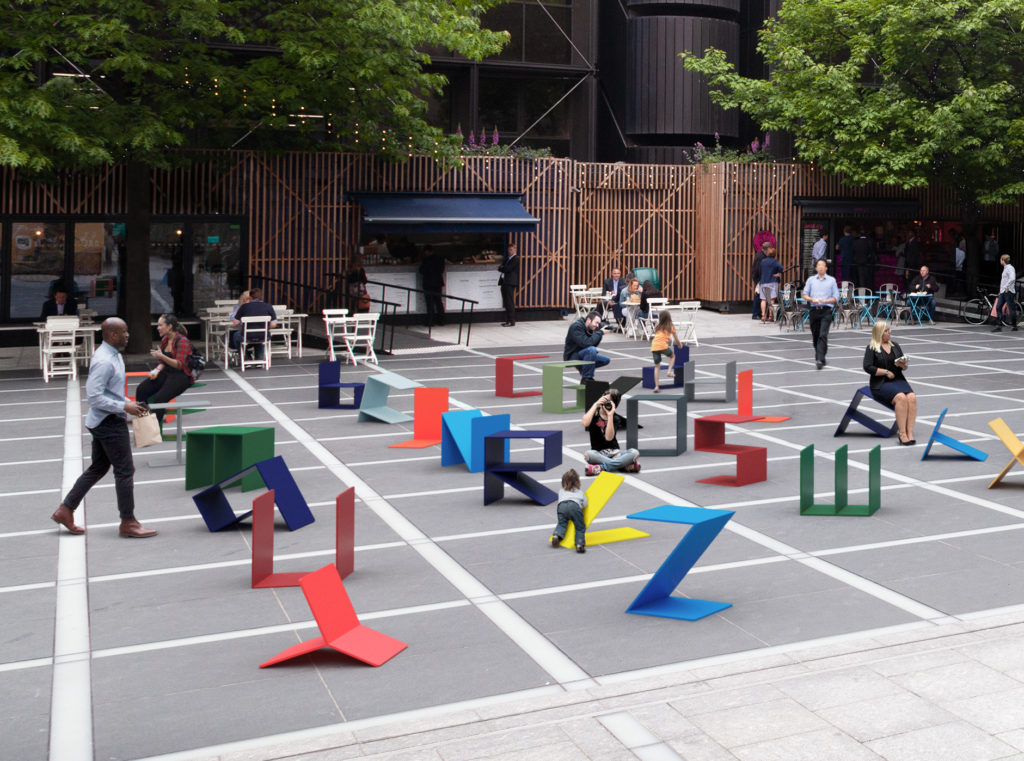 London design festival Alphabet with people