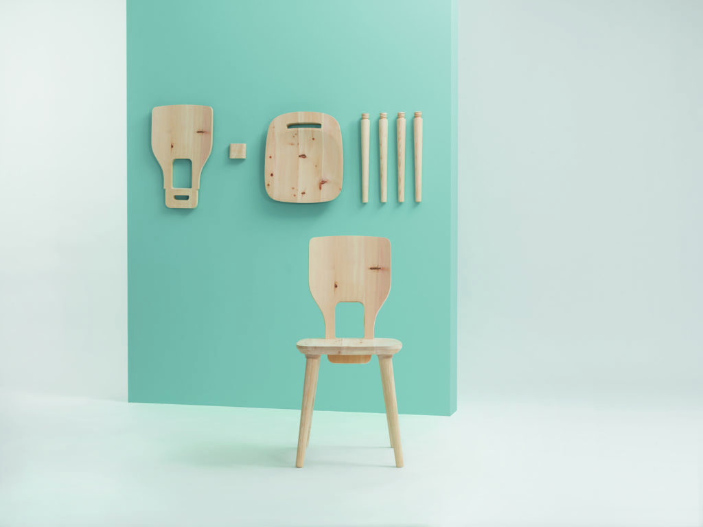 Chaise Vnà bois Florian Hauswirth Alpenraum