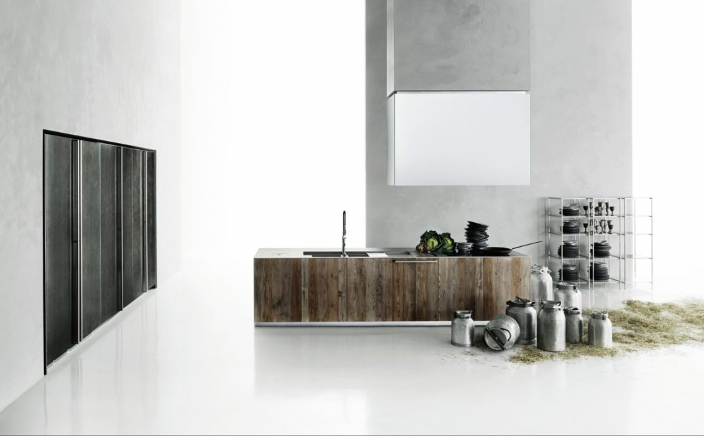 cuisine en bois design Aprile Boffi
