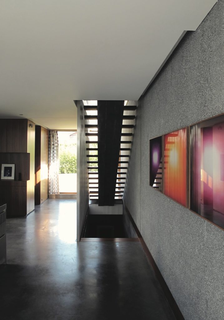 Mur en béton brut sablé décoration