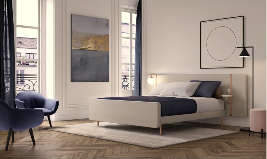 Tête de lit originale sur mesure créé par un designer décorateur