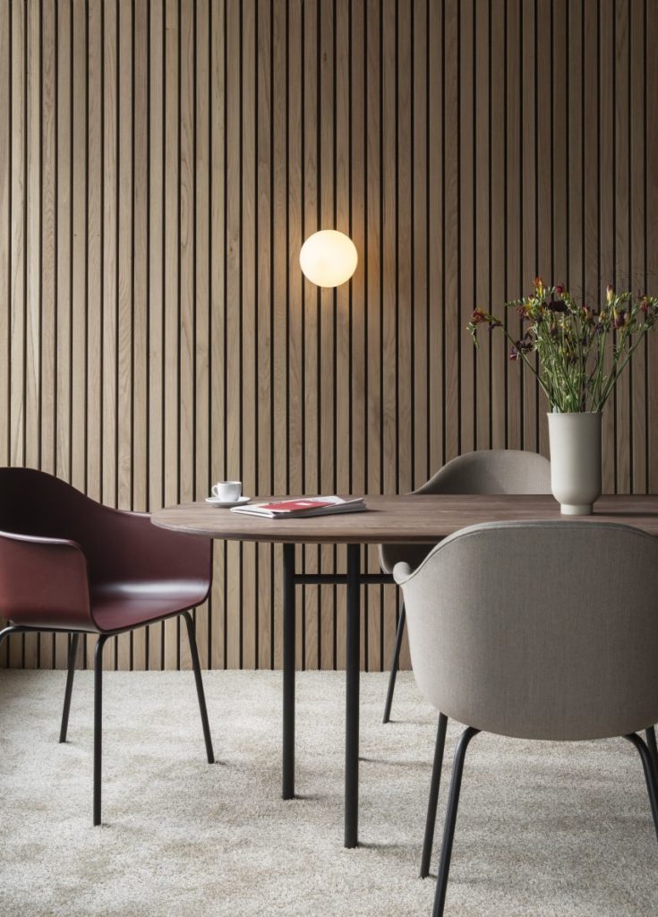 Mur en bois, boiserie, tasseaux