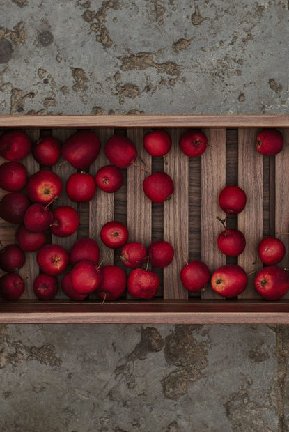 Cuisine, solutions design et écologiques. Clayette, cageot légumes.