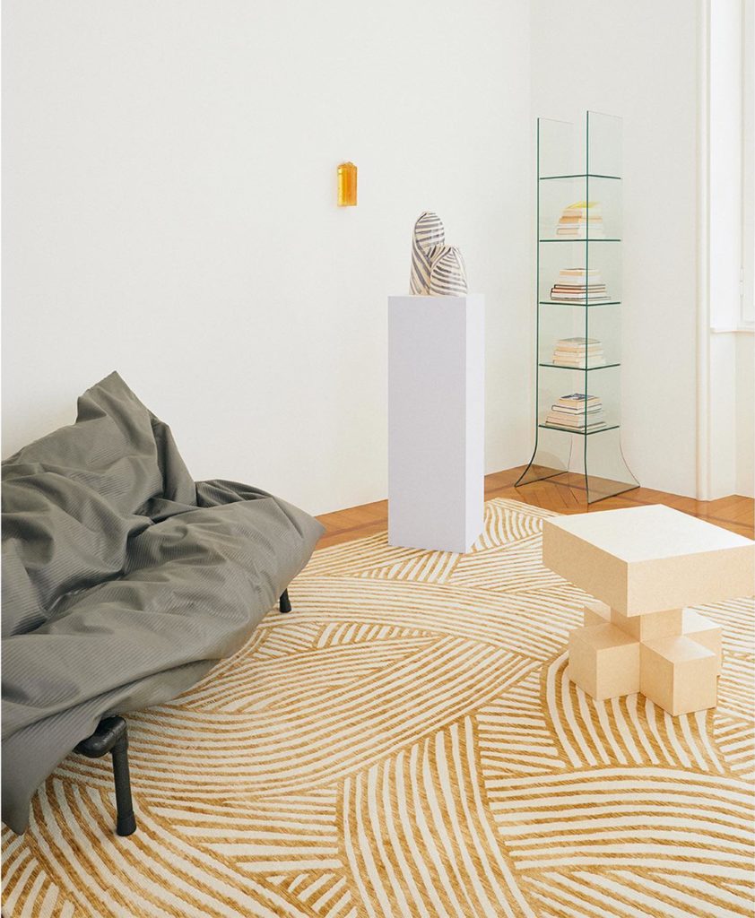 Tapis géométrique. Tendance décoration effet graphique