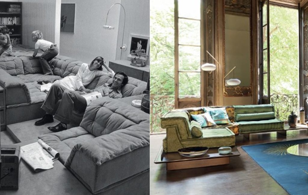 Meuble, canapé des seventies et pour créer une décoration des années 70