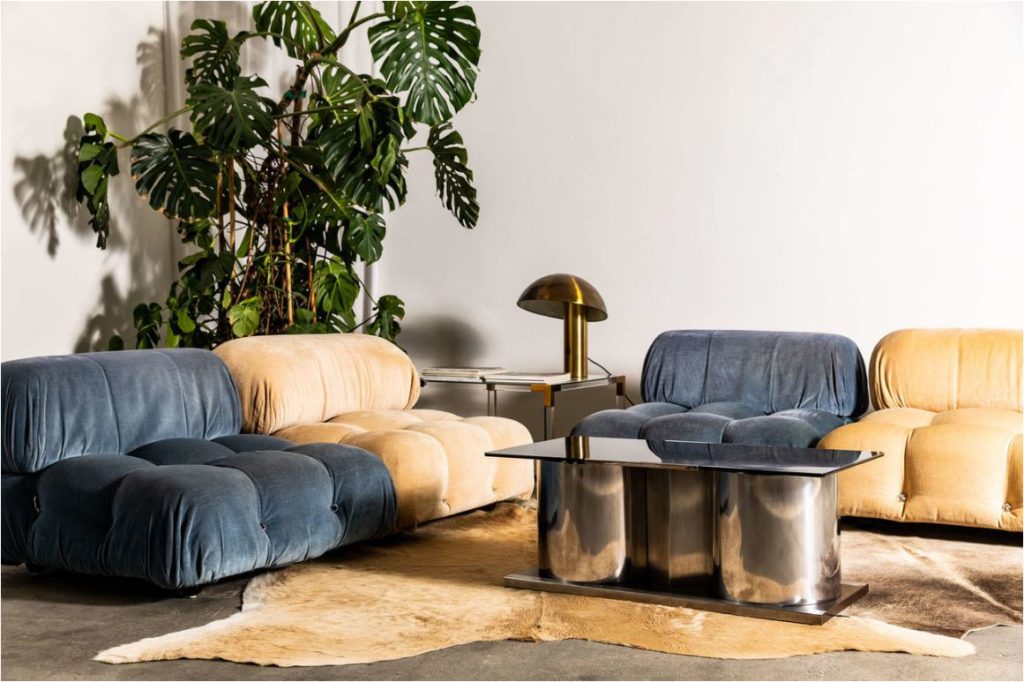 Meuble, fauteuil inspiré des seventies et pour créer une décoration glamou des années 70, 70's