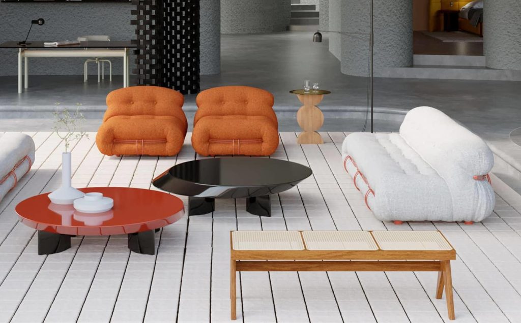 Meuble, canapé des seventies et pour créer une décoration des années 70