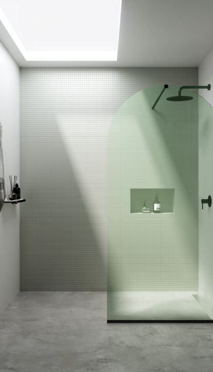 Très belle douche de plain-pied, superb walk-in shower