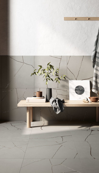 Carrelage inspiré de techniques artisanales japonaises