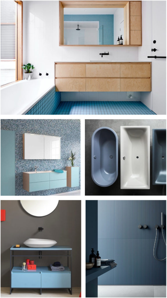 Les nouvelles couleurs tendance de la salle de bain.