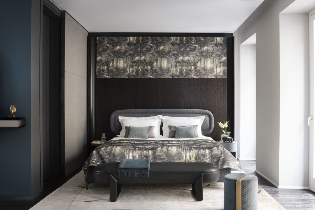 Chambre et lit de luxe, moderne et contemporain