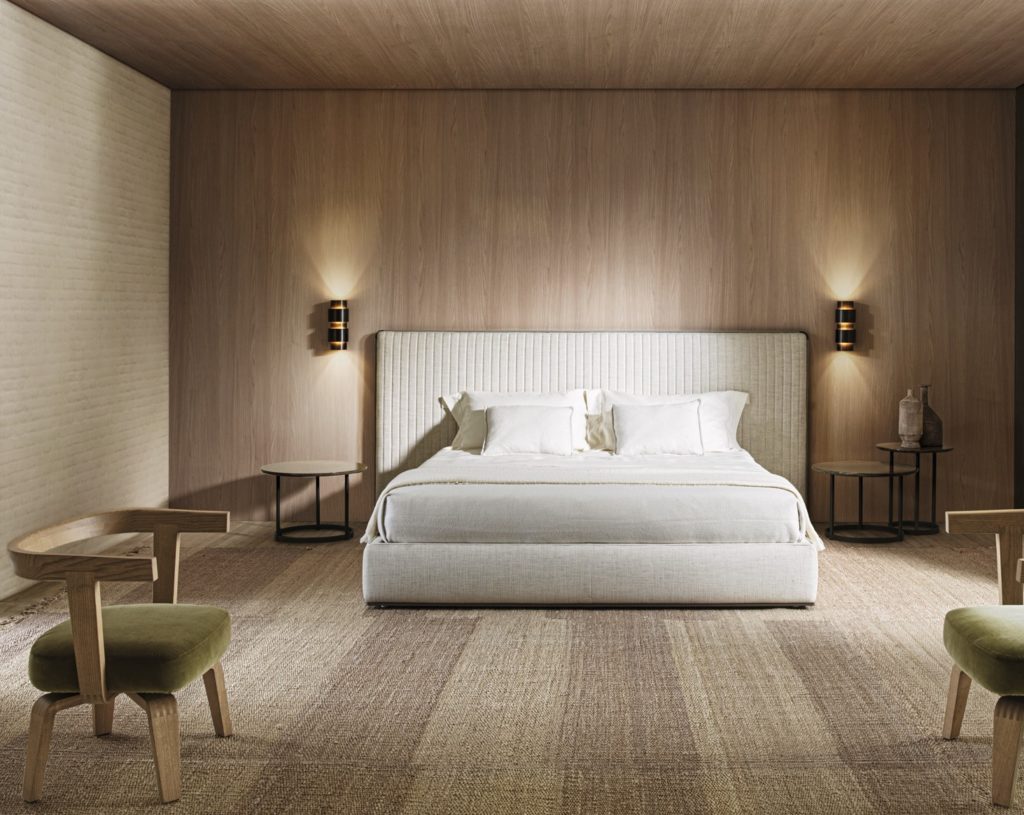 Chambre et lit de luxe, moderne et contemporain